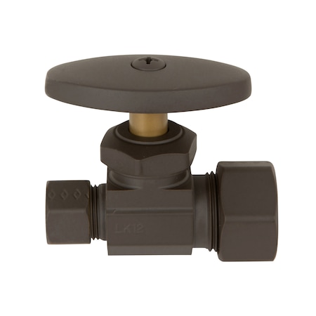 Newport Brass Straight Valve, 1/2" Compression in Oil Rubbed Bronze 412-10B